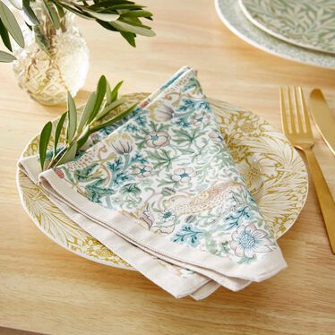 Morris & Co. Strawberry Thief Set of 2 Napkins Morris & Co. Strawberry Thief Set of 2 Napkins